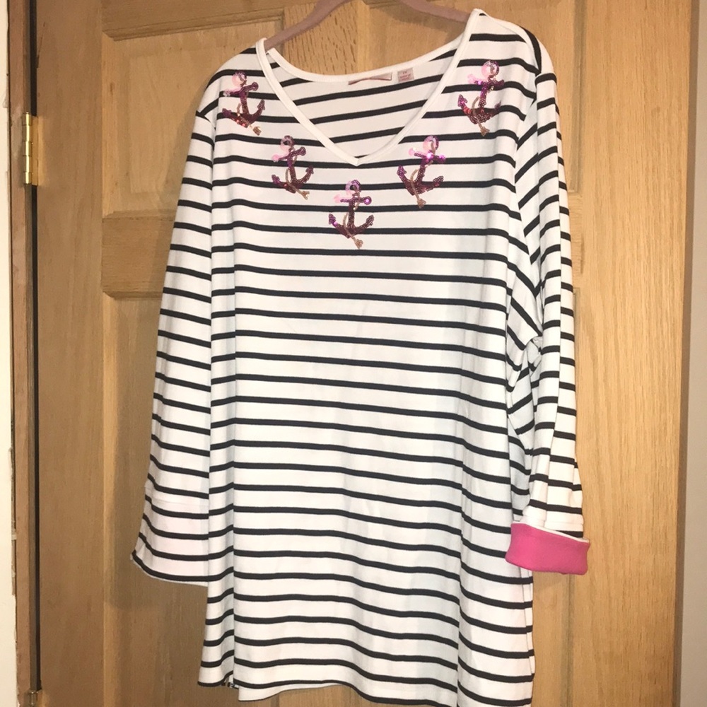 Womens 2x striped outfit with capris